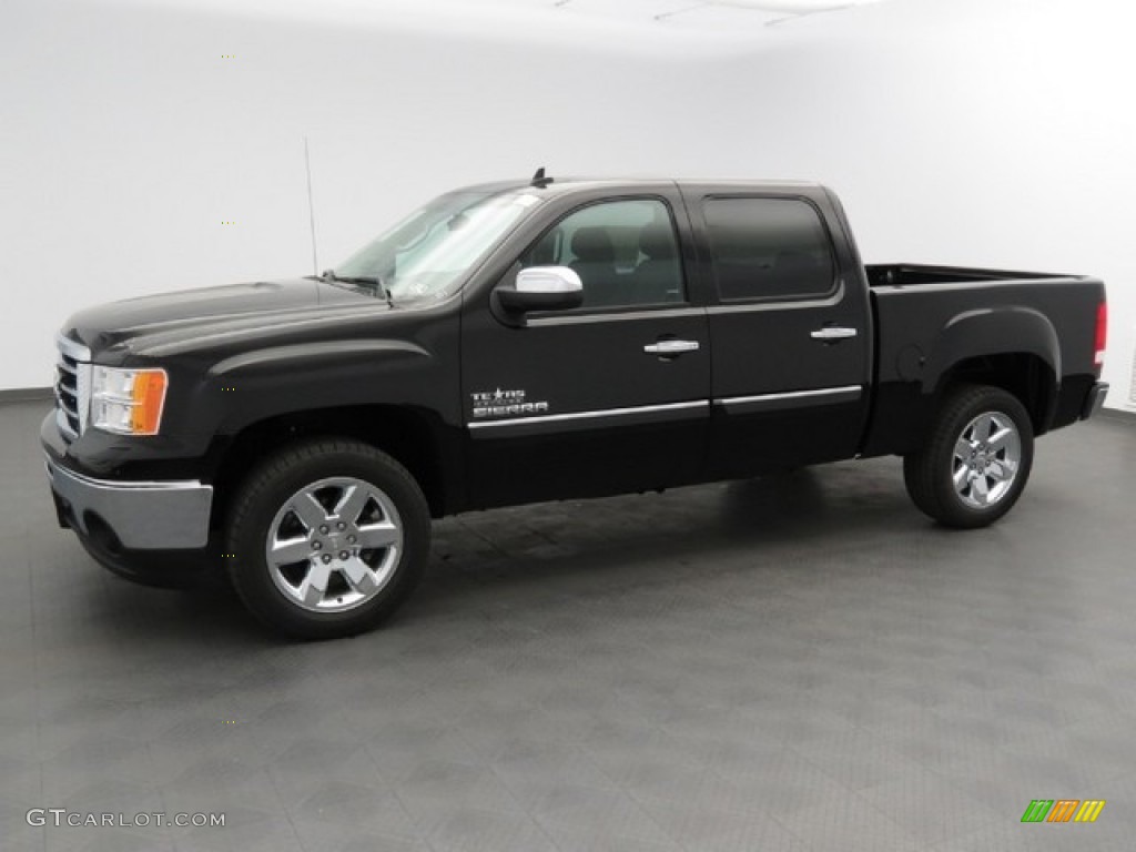 2013 Sierra 1500 SLE Crew Cab - Onyx Black / Ebony photo #1