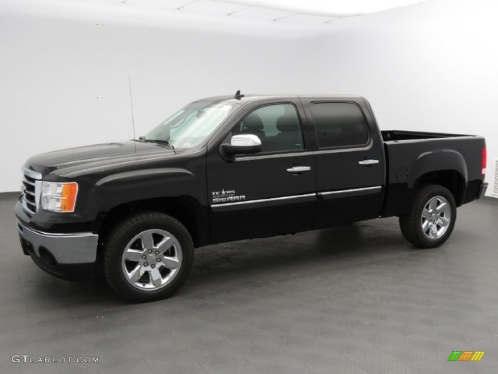 2013 Sierra 1500 SLE Crew Cab - Onyx Black / Ebony photo #1
