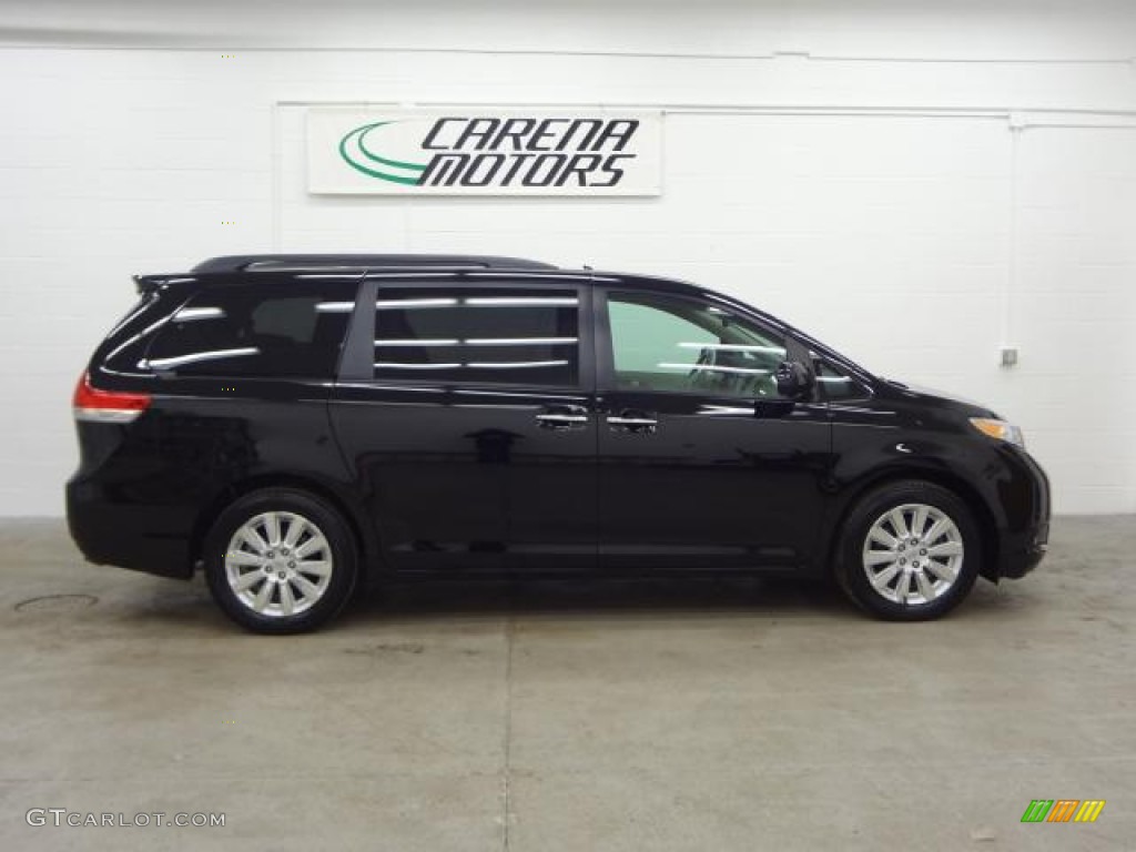 2011 Sienna Limited AWD - Black / Bisque photo #6