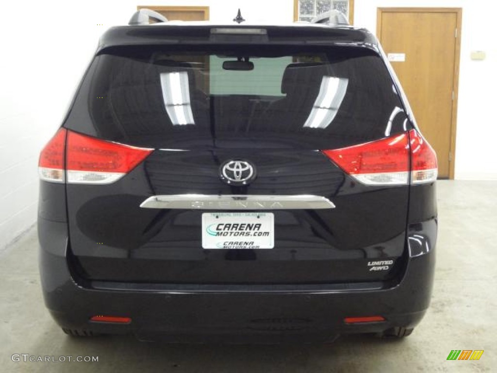 2011 Sienna Limited AWD - Black / Bisque photo #10