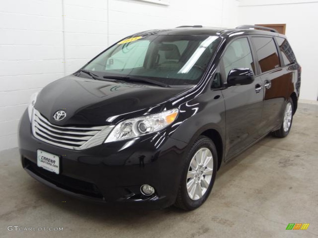 2011 Sienna Limited AWD - Black / Bisque photo #14