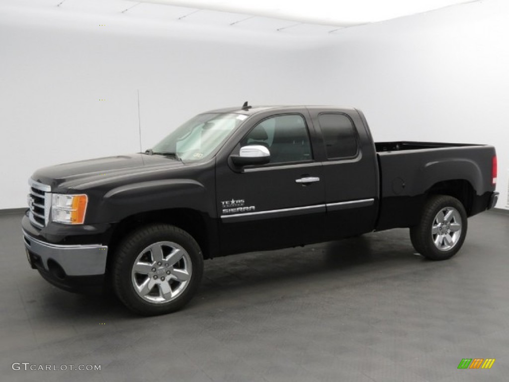 2013 Sierra 1500 SLE Extended Cab - Deep Indigo Metallic / Ebony photo #1