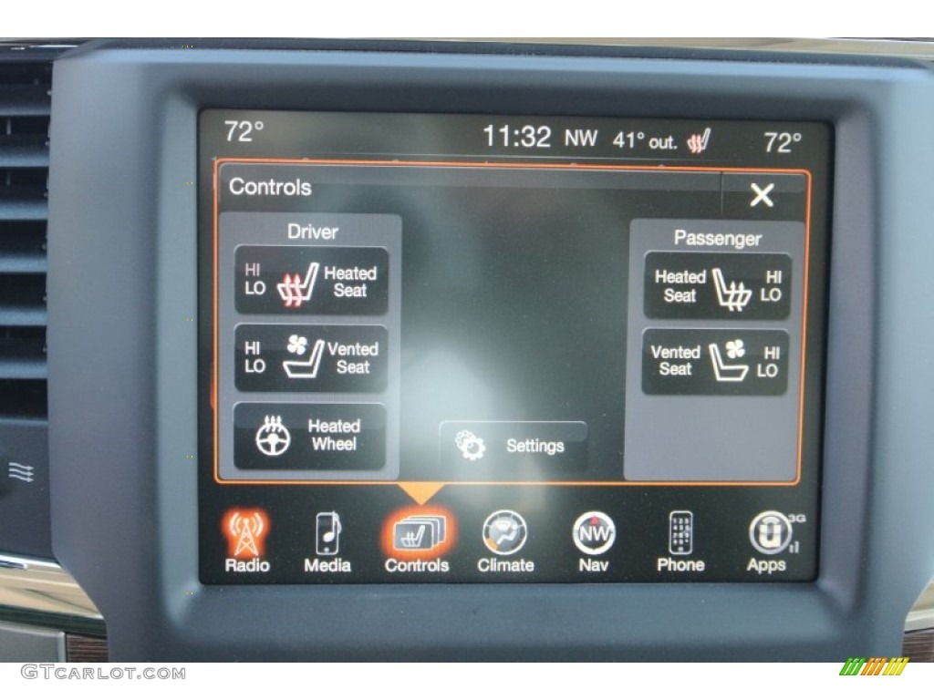 2013 Ram 2500 Laramie Crew Cab 4x4 Controls Photo #78425653