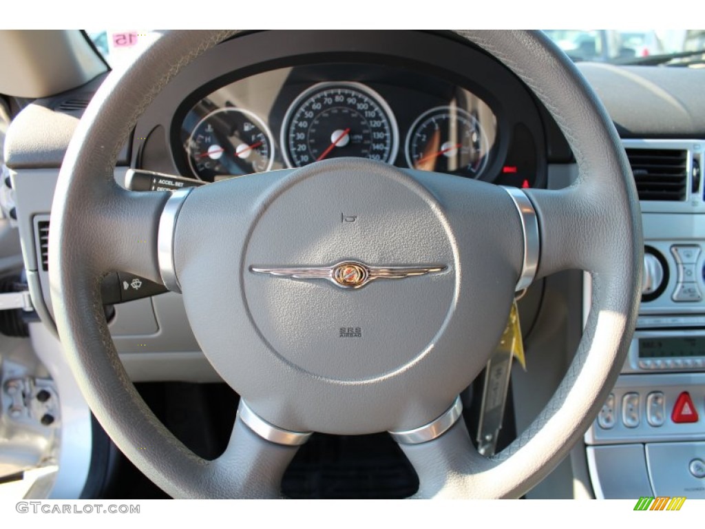 2007 Chrysler Crossfire Limited Roadster Dark Slate Gray/Medium Slate Gray Steering Wheel Photo #78425714