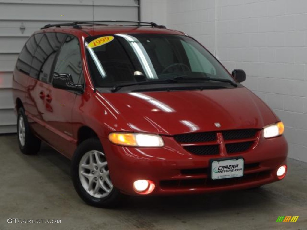 1999 Grand Caravan SE - Inferno Red Pearl / Mist Gray photo #2