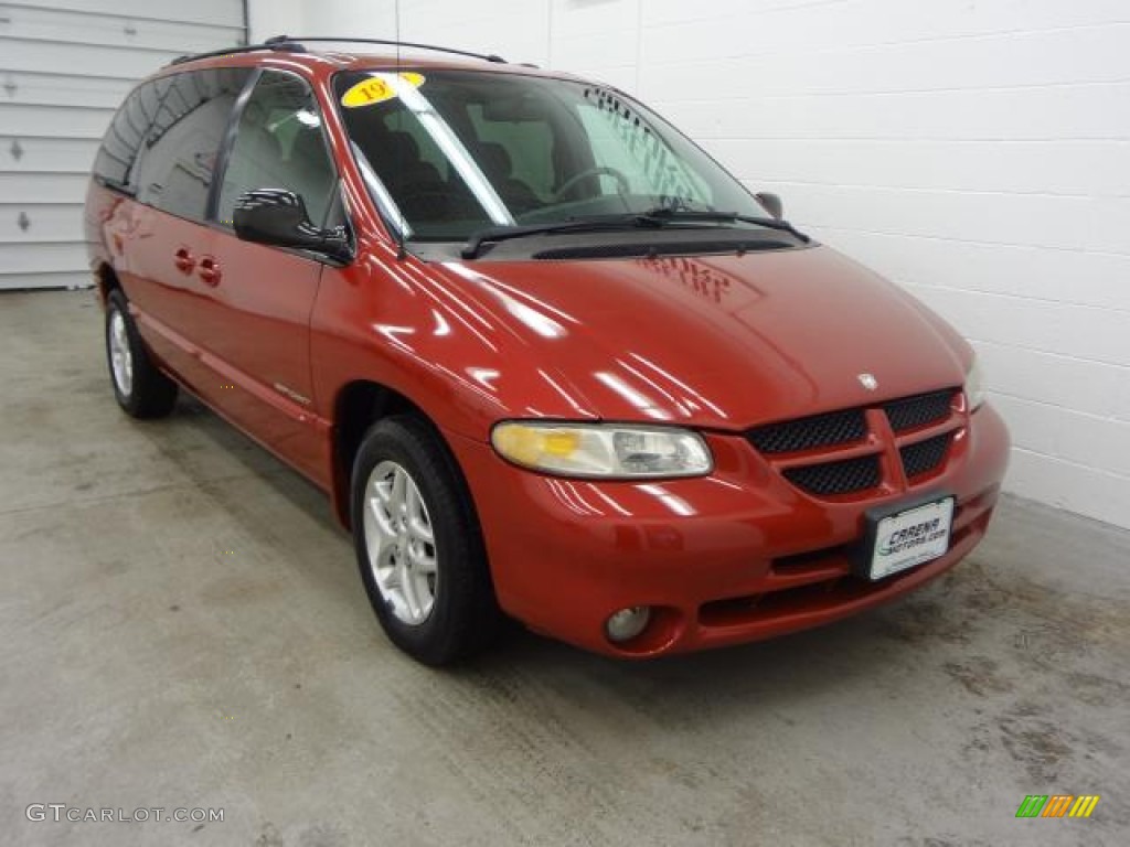1999 Grand Caravan SE - Inferno Red Pearl / Mist Gray photo #4