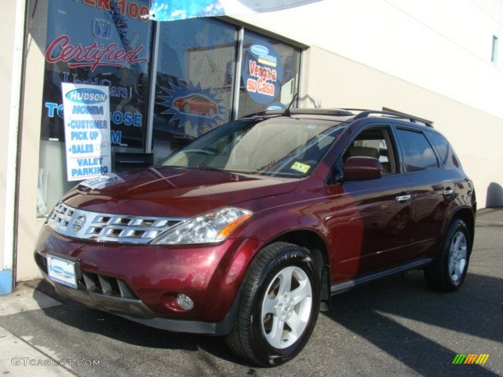 2005 Murano SL AWD - Merlot Metallic / Cafe Latte photo #1