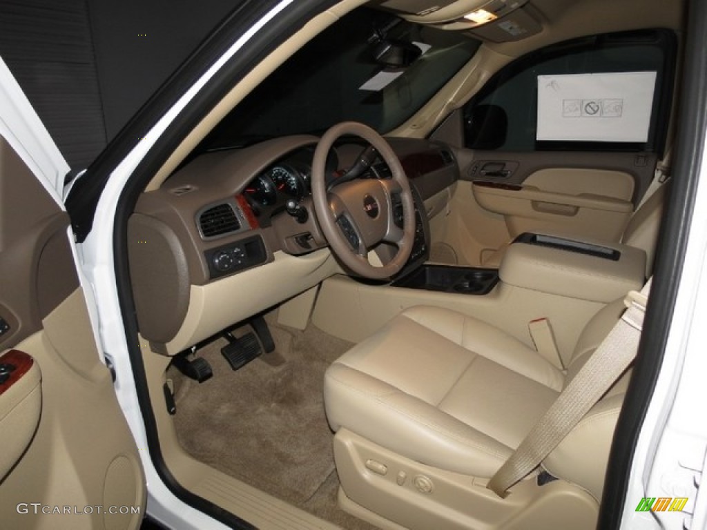 2013 Yukon XL SLT - Summit White / Light Tan photo #4