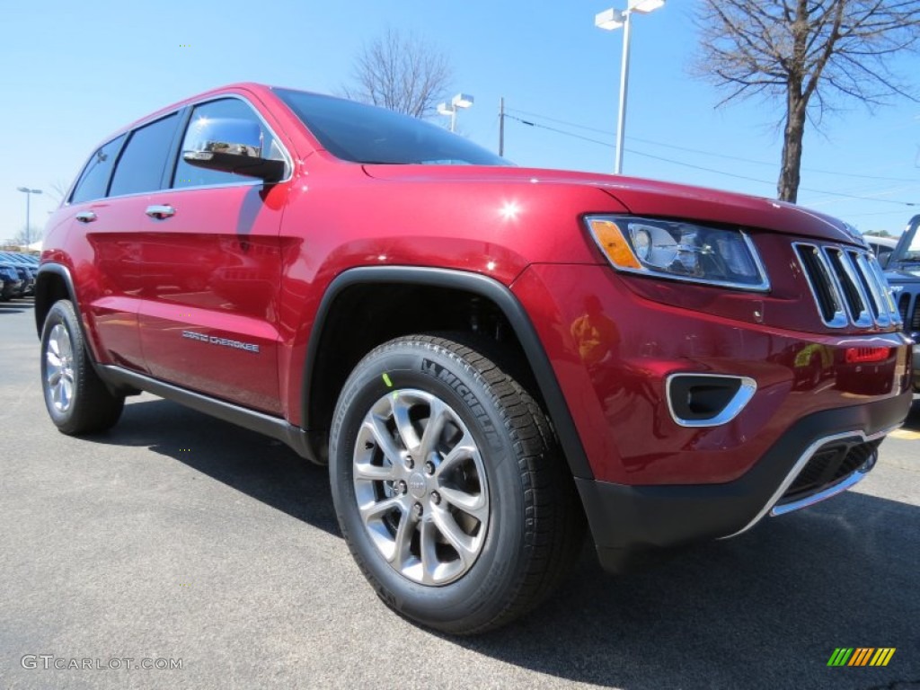 Deep Cherry Red Crystal Pearl 2014 Jeep Grand Cherokee Limited Exterior Photo #78427094