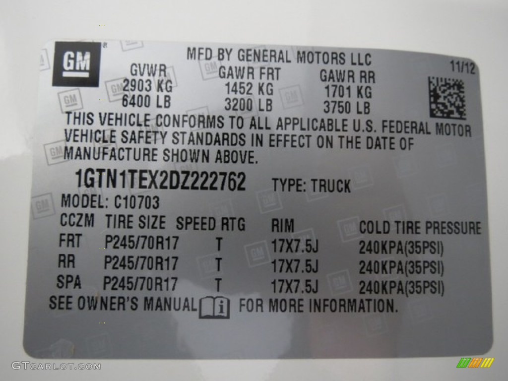 2013 Sierra 1500 Regular Cab - Summit White / Dark Titanium photo #6