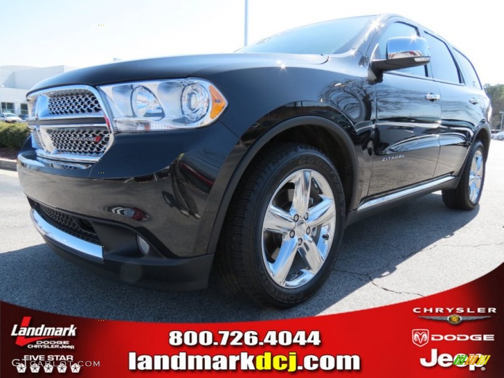 2013 Durango Citadel - Brilliant Black Crystal Pearl / Black photo #1