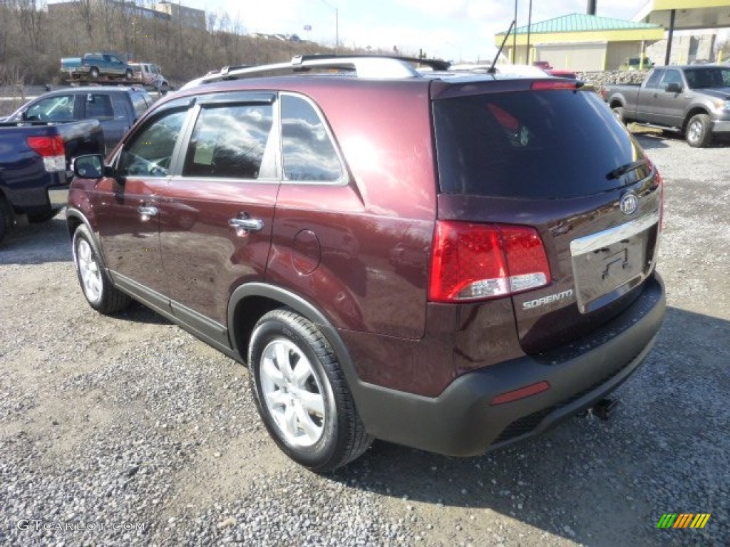 2012 Sorento LX - Dark Cherry / Black photo #4