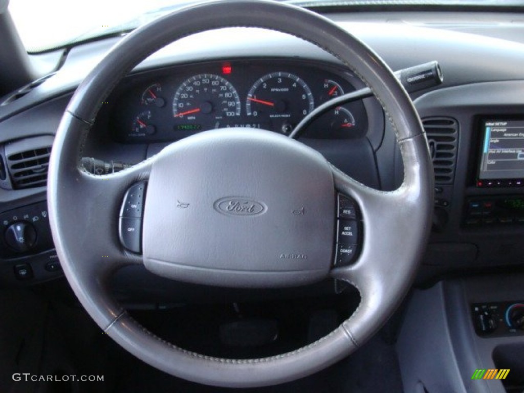 2002 Ford Expedition Eddie Bauer 4x4 Medium Parchment Steering Wheel Photo #78428624