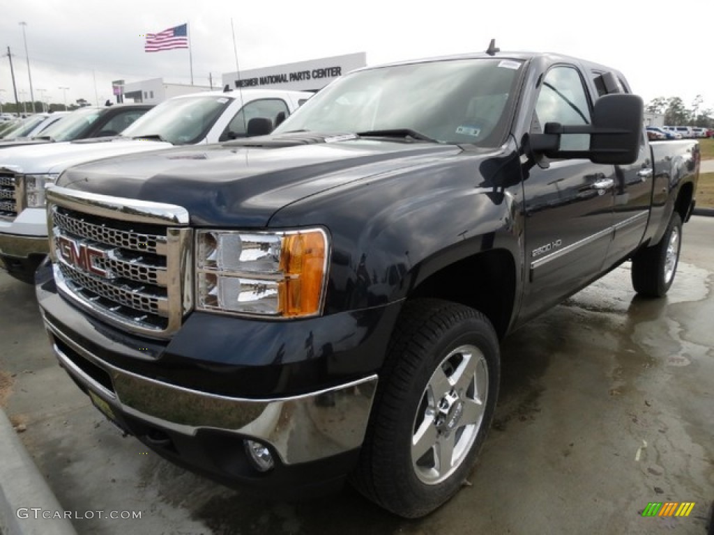 2013 Sierra 2500HD SLT Crew Cab 4x4 - Graphite Blue Metallic / Ebony photo #2