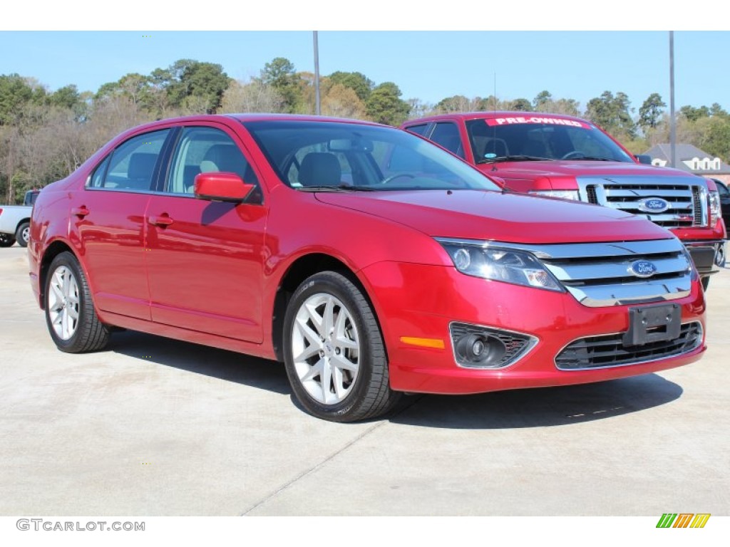 Red Candy Metallic 2012 Ford Fusion SEL V6 Exterior Photo #78429146