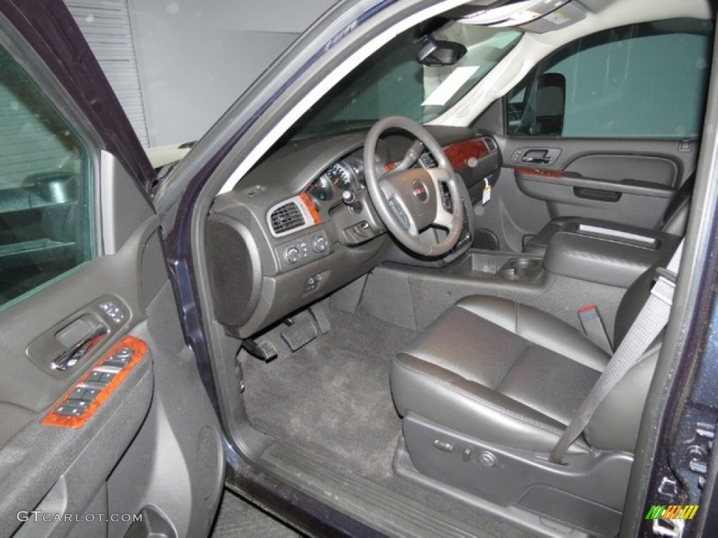 Ebony Interior 2013 GMC Sierra 2500HD SLT Crew Cab 4x4 Photo #78429209