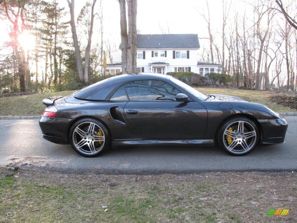 2005 911 Turbo S Cabriolet - Atlas Grey Metallic / Black photo #7