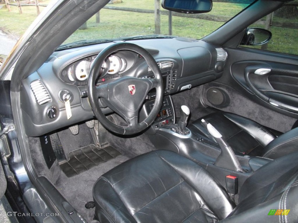 Black Interior 2005 Porsche 911 Turbo S Cabriolet Photo #78429501