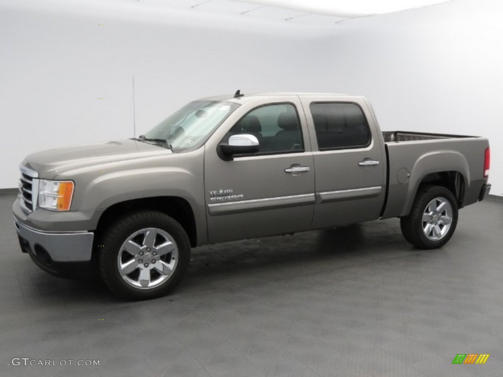 2013 Sierra 1500 SLE Crew Cab - Steel Gray Metallic / Ebony photo #1