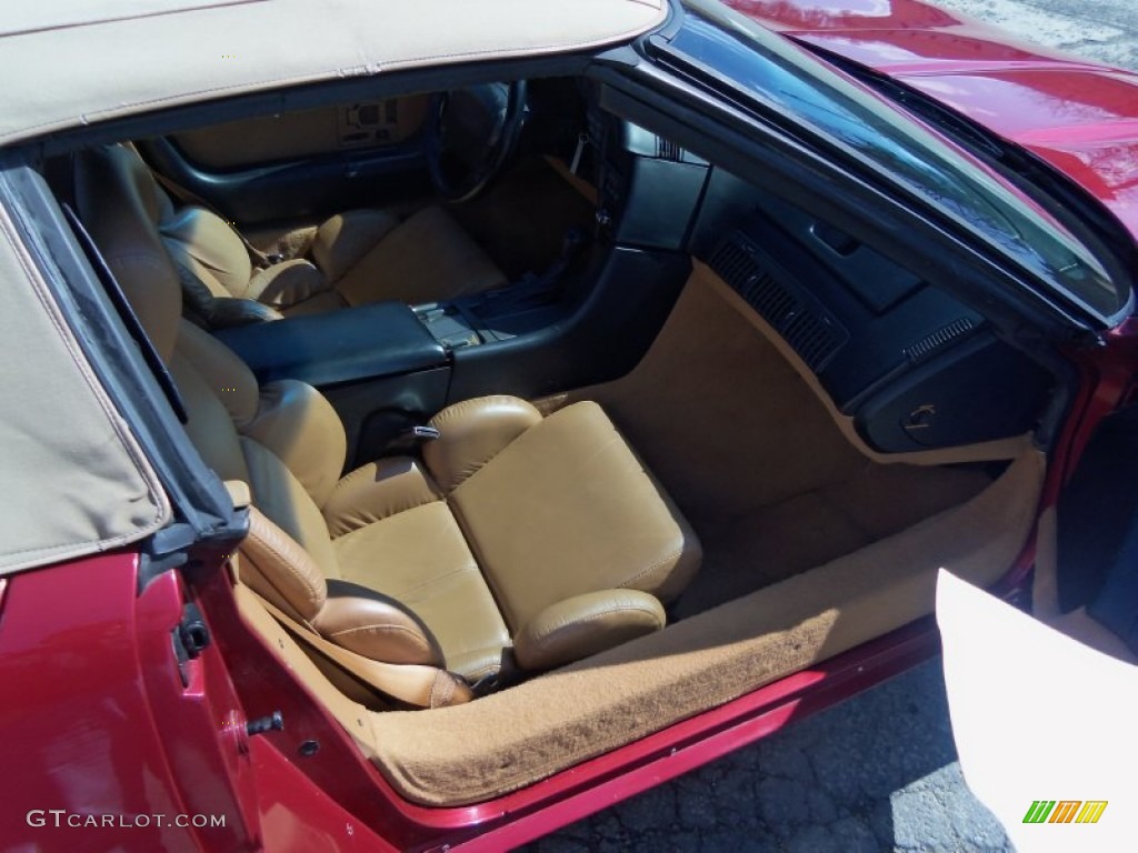 1991 Corvette Convertible - Dark Red Metallic / Saddle photo #16