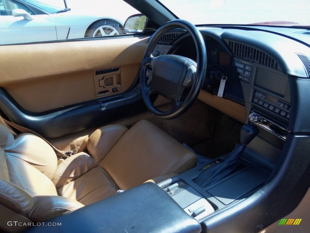 1991 Corvette Convertible - Dark Red Metallic / Saddle photo #18