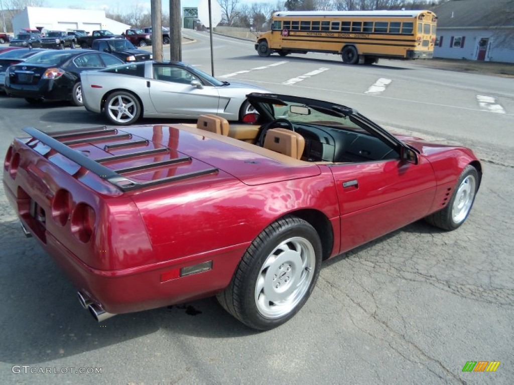 Dark Red Metallic 1991 Chevrolet Corvette Convertible Exterior Photo #78430283