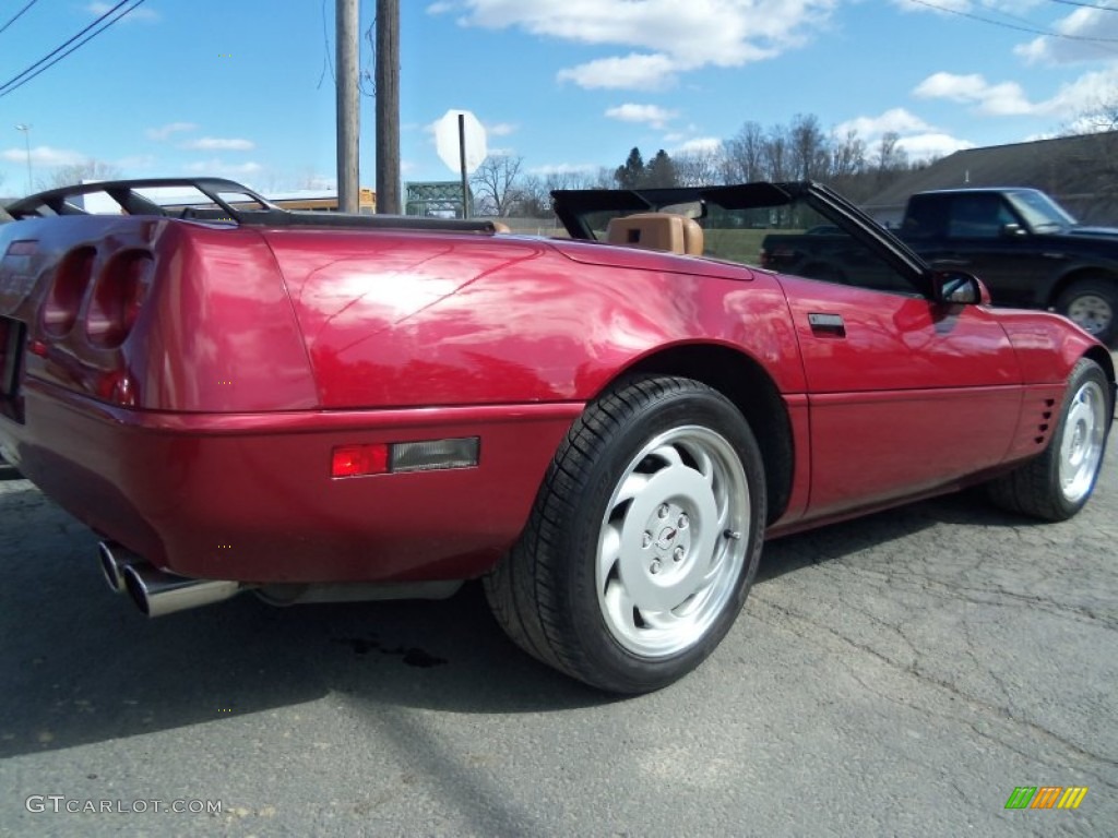 1991 Corvette Convertible - Dark Red Metallic / Saddle photo #25