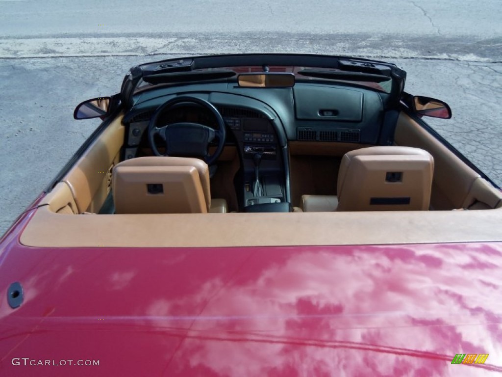 1991 Corvette Convertible - Dark Red Metallic / Saddle photo #28