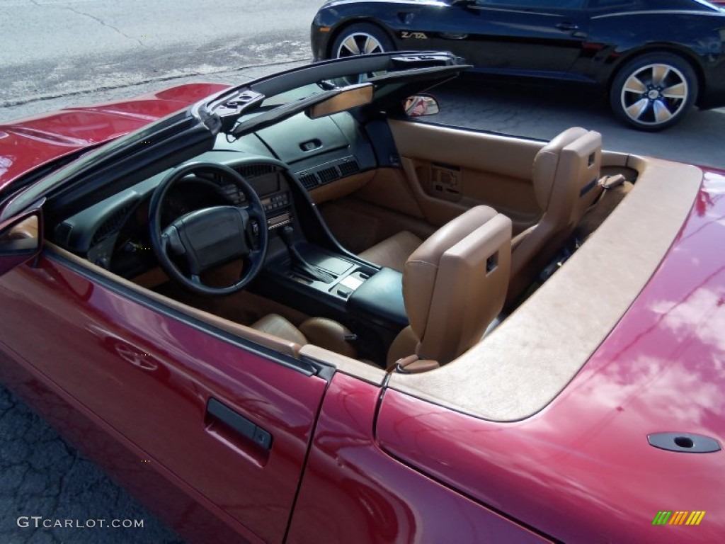 1991 Corvette Convertible - Dark Red Metallic / Saddle photo #29