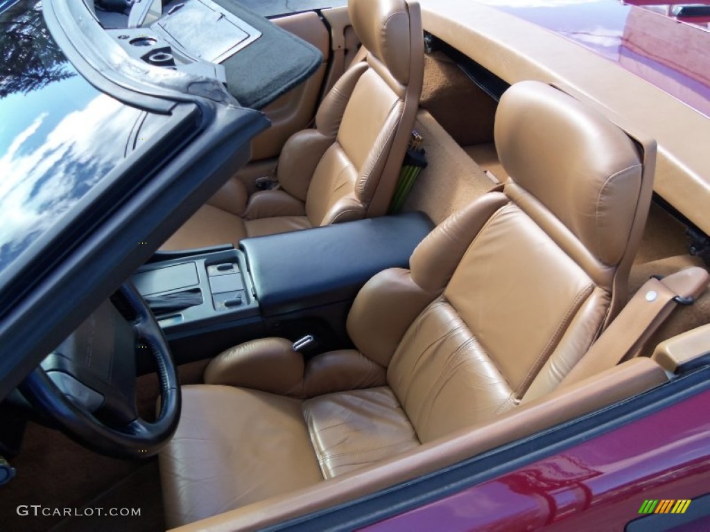 1991 Corvette Convertible - Dark Red Metallic / Saddle photo #30