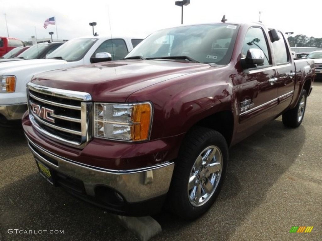 2013 Sierra 1500 SLE Crew Cab - Sonoma Red Metallic / Ebony photo #2