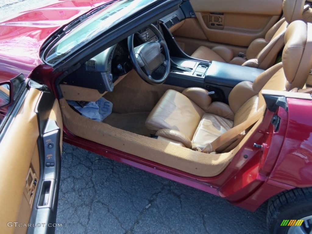 1991 Corvette Convertible - Dark Red Metallic / Saddle photo #39