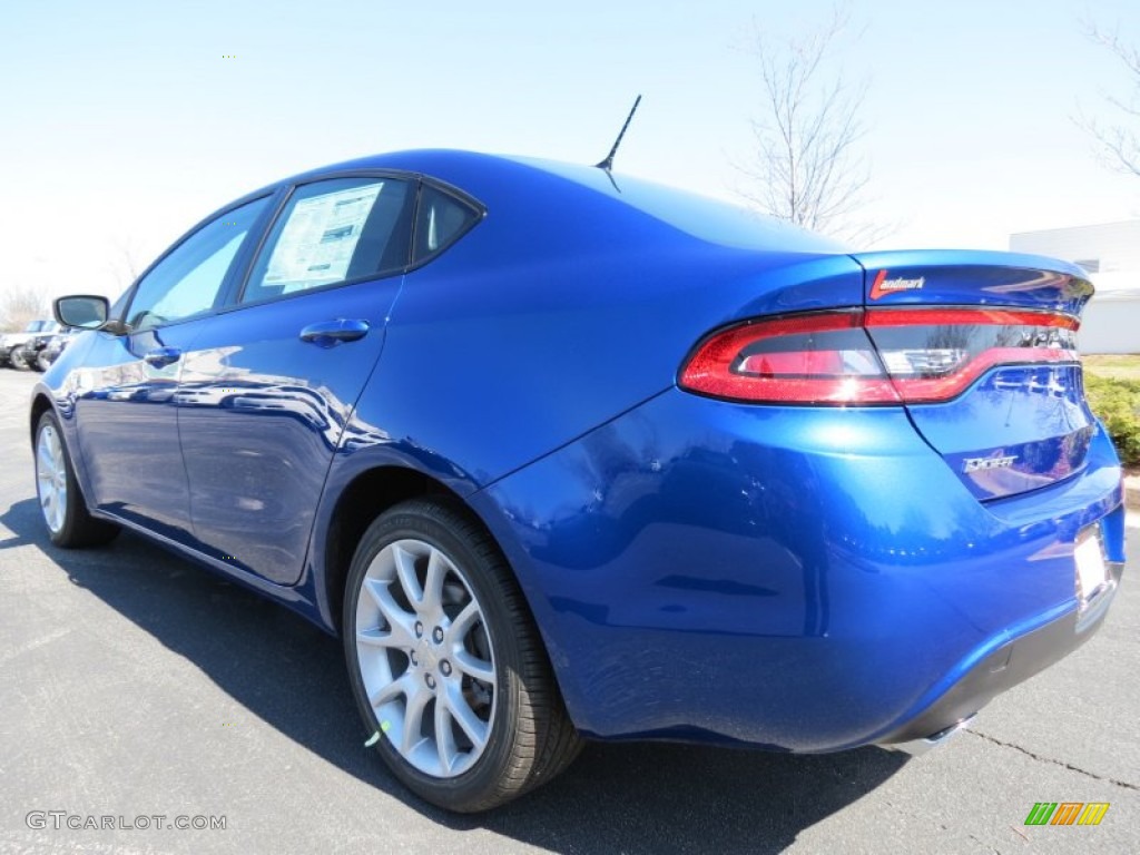 2013 Dart SXT - Blue Streak Pearl Coat / Black/Light Diesel Gray photo #2