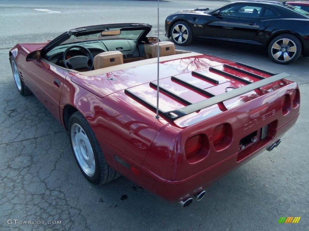 1991 Corvette Convertible - Dark Red Metallic / Saddle photo #50