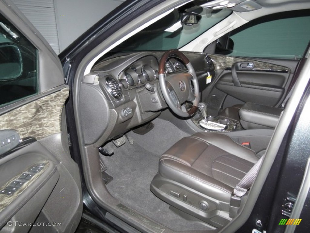 Ebony Leather Interior 2013 Buick Enclave Premium Photo #78430988