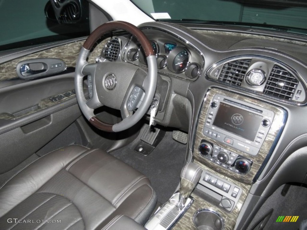 2013 Buick Enclave Premium Ebony Leather Dashboard Photo #78431006