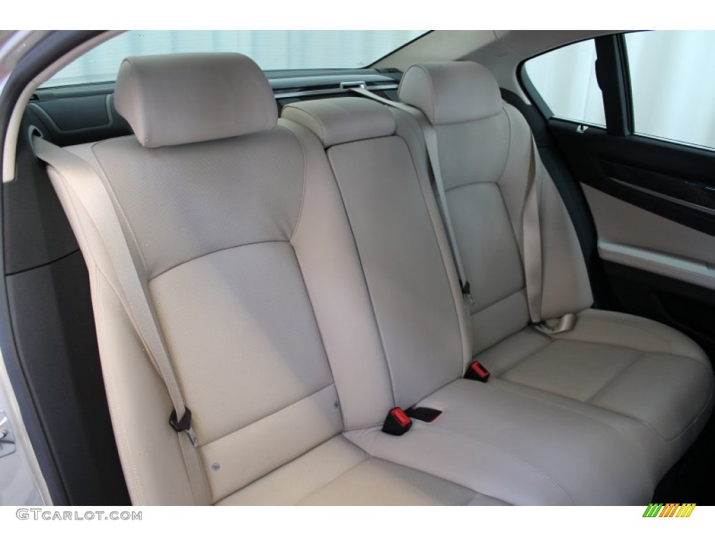Oyster/Black Nappa Leather Interior 2010 BMW 7 Series 750Li xDrive Sedan Photo #78432830