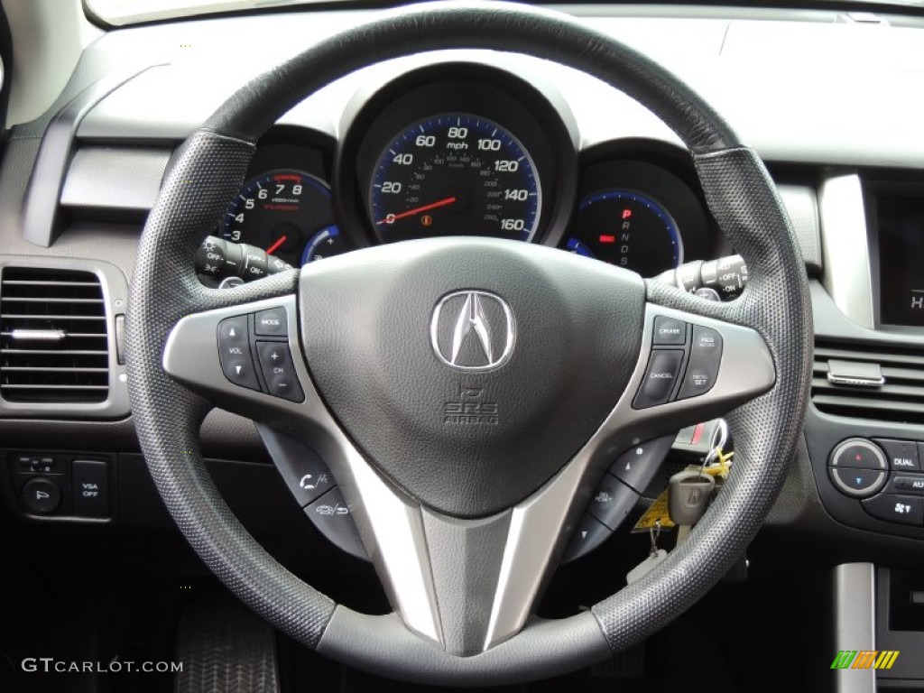 2011 Acura RDX SH-AWD Ebony Steering Wheel Photo #78433973