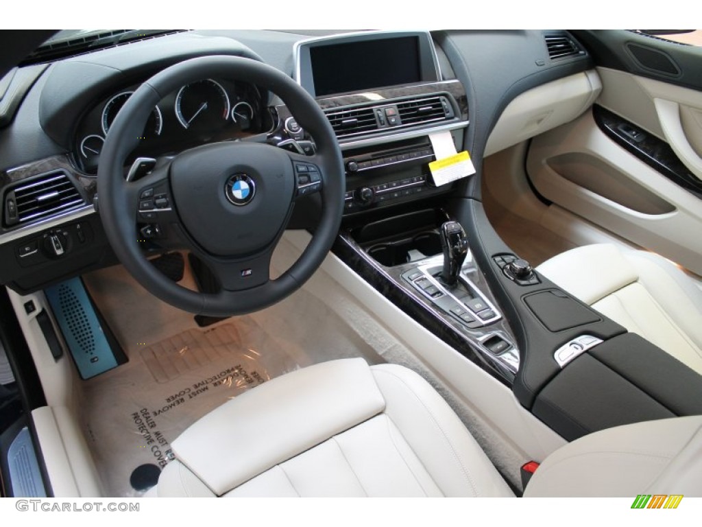 Black Interior 2013 BMW 6 Series 650i xDrive Convertible Photo #78434489