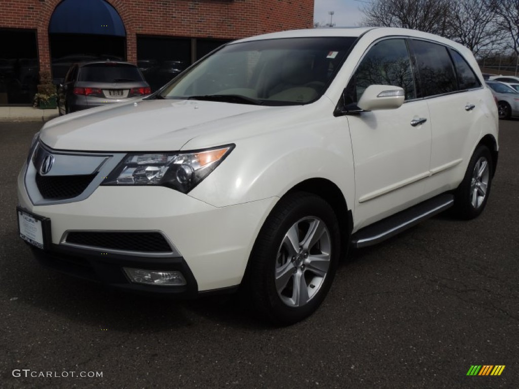 2010 MDX Technology - Aspen White Pearl / Taupe Gray photo #1