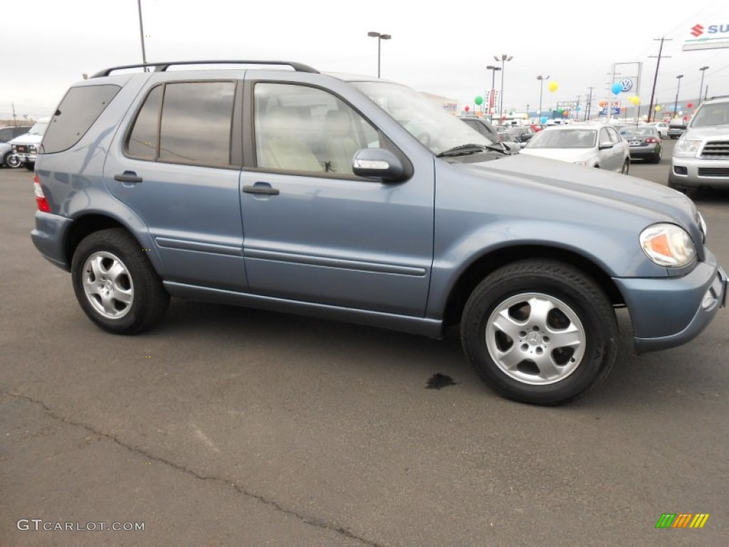 Platinum Blue Metallic 2004 Mercedes-Benz ML 350 4Matic Exterior Photo #78435848