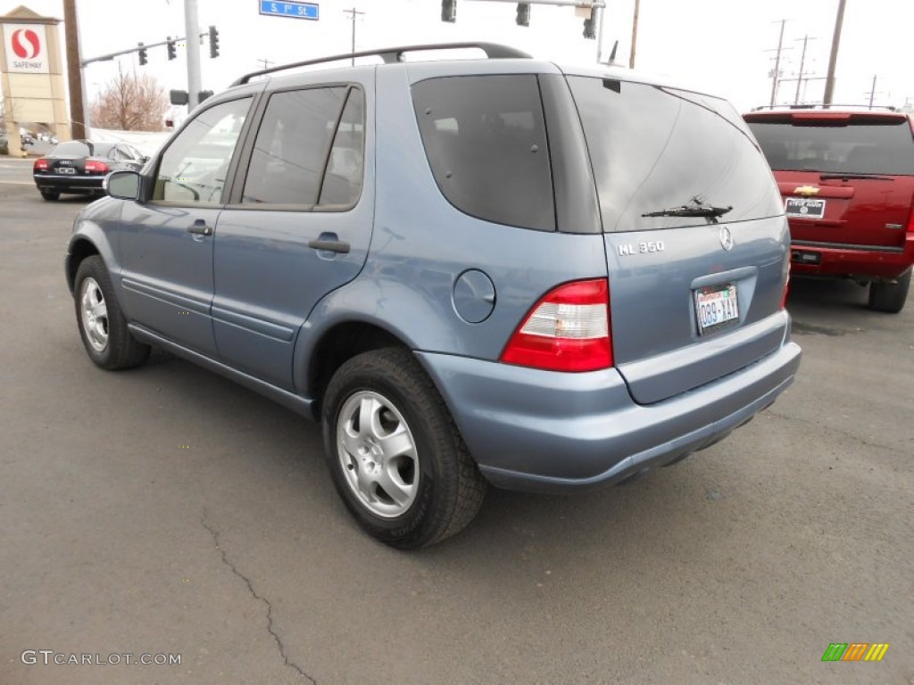 2004 ML 350 4Matic - Platinum Blue Metallic / Java Beige photo #8