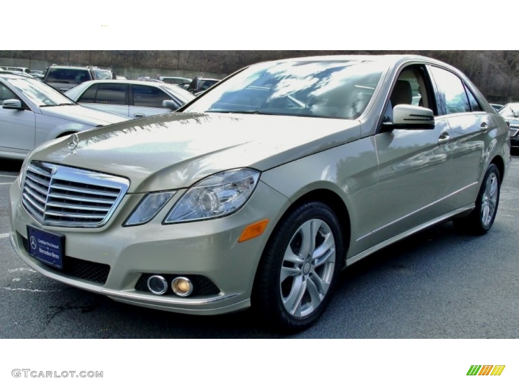 2010 E 350 4Matic Sedan - Pearl Beige Metallic / Almond Beige photo #1