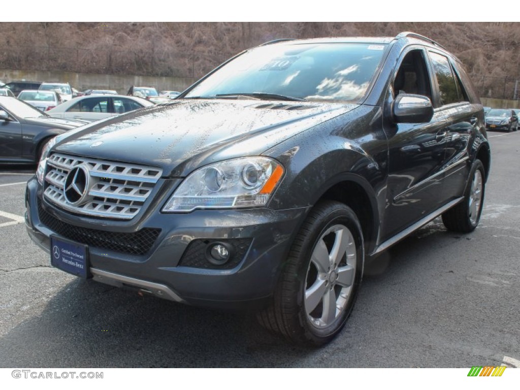 2010 ML 350 4Matic - Steel Grey Metallic / Black photo #1