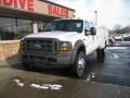 2005 Oxford White Ford F550 Super Duty XL Crew Cab Chassis Utility  photo #1