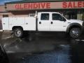 2005 Oxford White Ford F550 Super Duty XL Crew Cab Chassis Utility  photo #3