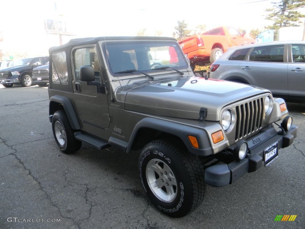 2004 Wrangler Sport 4x4 - Light Khaki Metallic / Dark Slate Gray photo #5