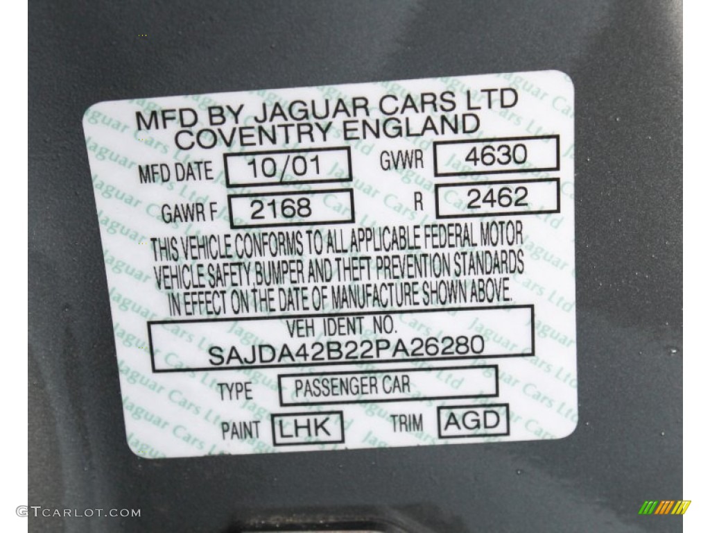 2002 XK Color Code LHK for Quartz Metallic Photo #78441842