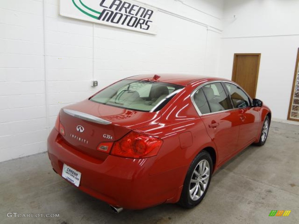 2008 G 35 x Sedan - Garnet Ember Red / Graphite photo #6