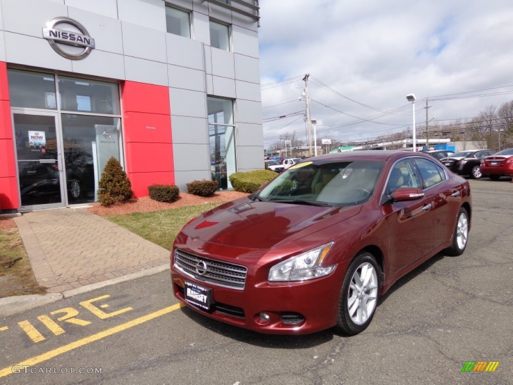 2010 Maxima 3.5 SV - Tuscan Sun Red / Caffe Latte photo #1